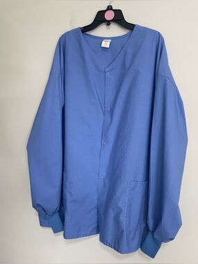 Standard Textile ~ Lightweight‎ Blue Button-Front Shirt Jacket~ Size XL